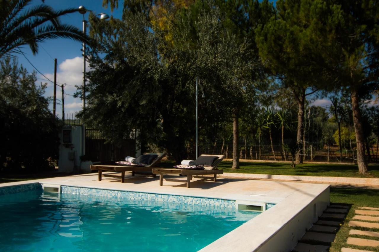 Country Villa Peloponnese With Tennis Court And Pool Zevgolateíon Buitenkant foto